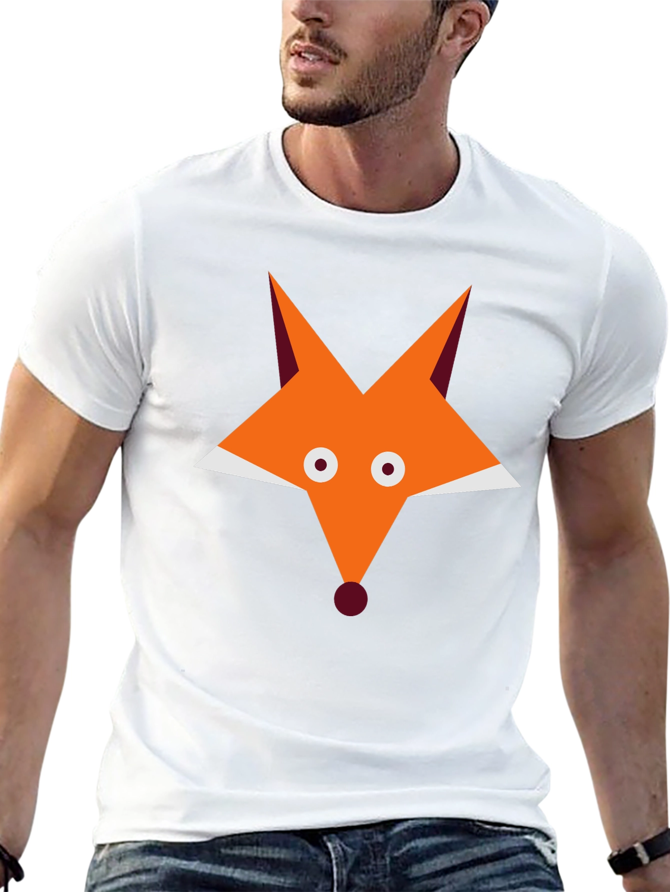 Fox Graphic Black T-Shirt - Cool Animal Tee
