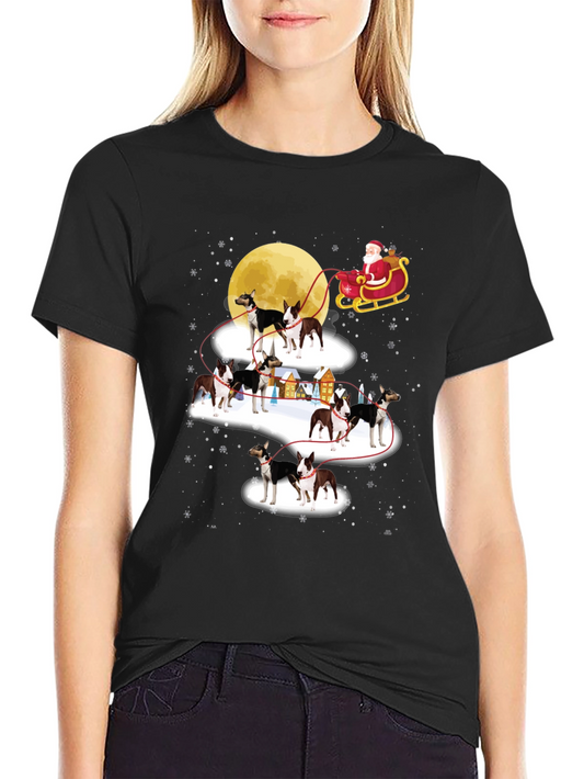 Christmas Dog Sled T-Shirt Santa Claus Holiday