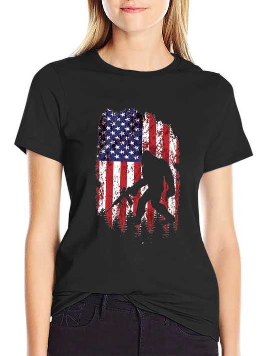 American Flag Bigfoot AR-15 T-Shirt