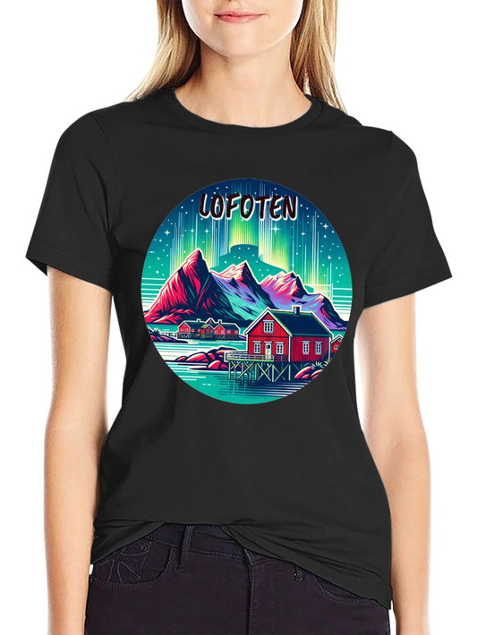 Lofoten Norway Aurora Borealis T-Shirt