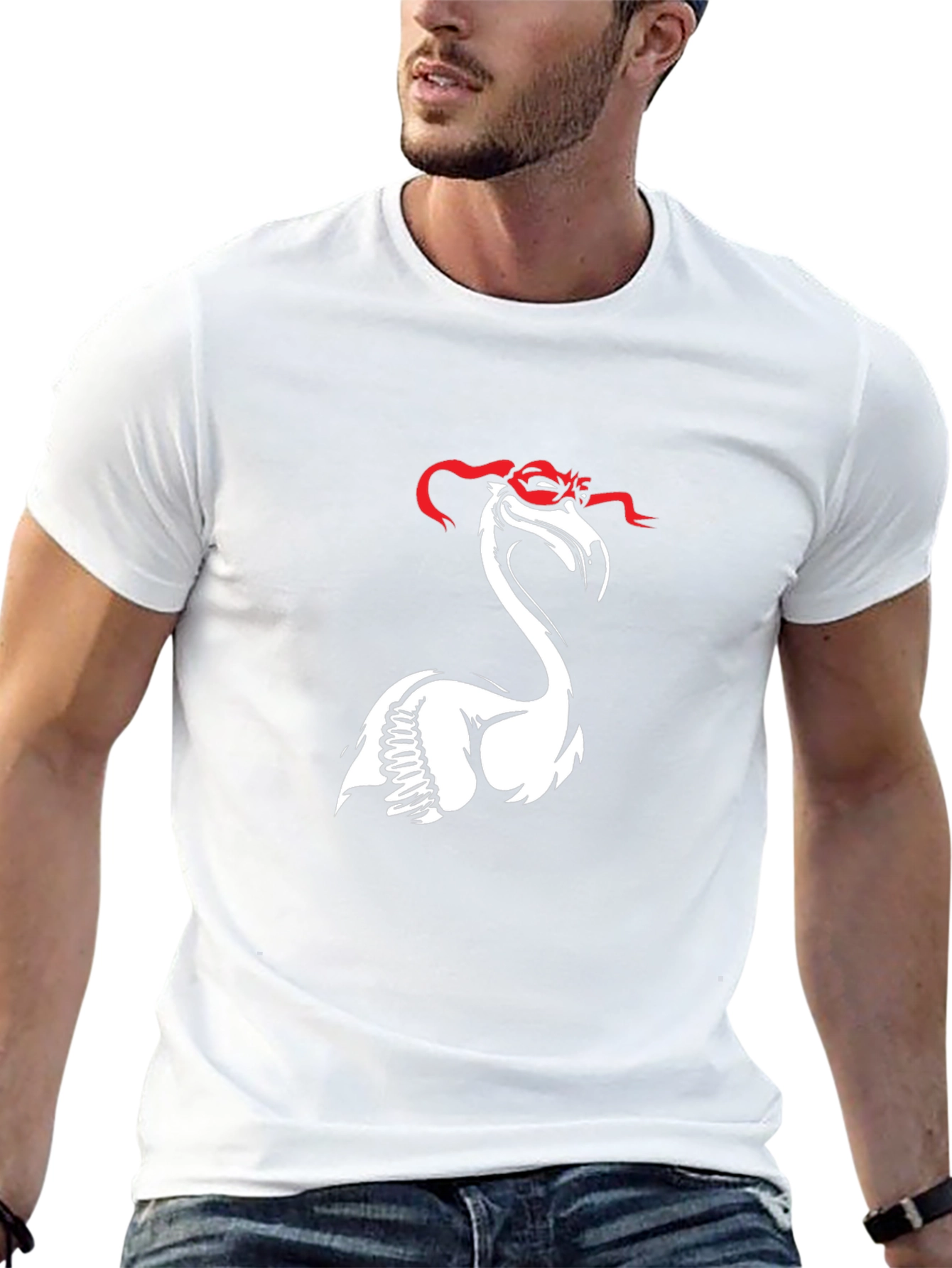 Flamingo Ninja T-Shirt - Black Cotton Tee
