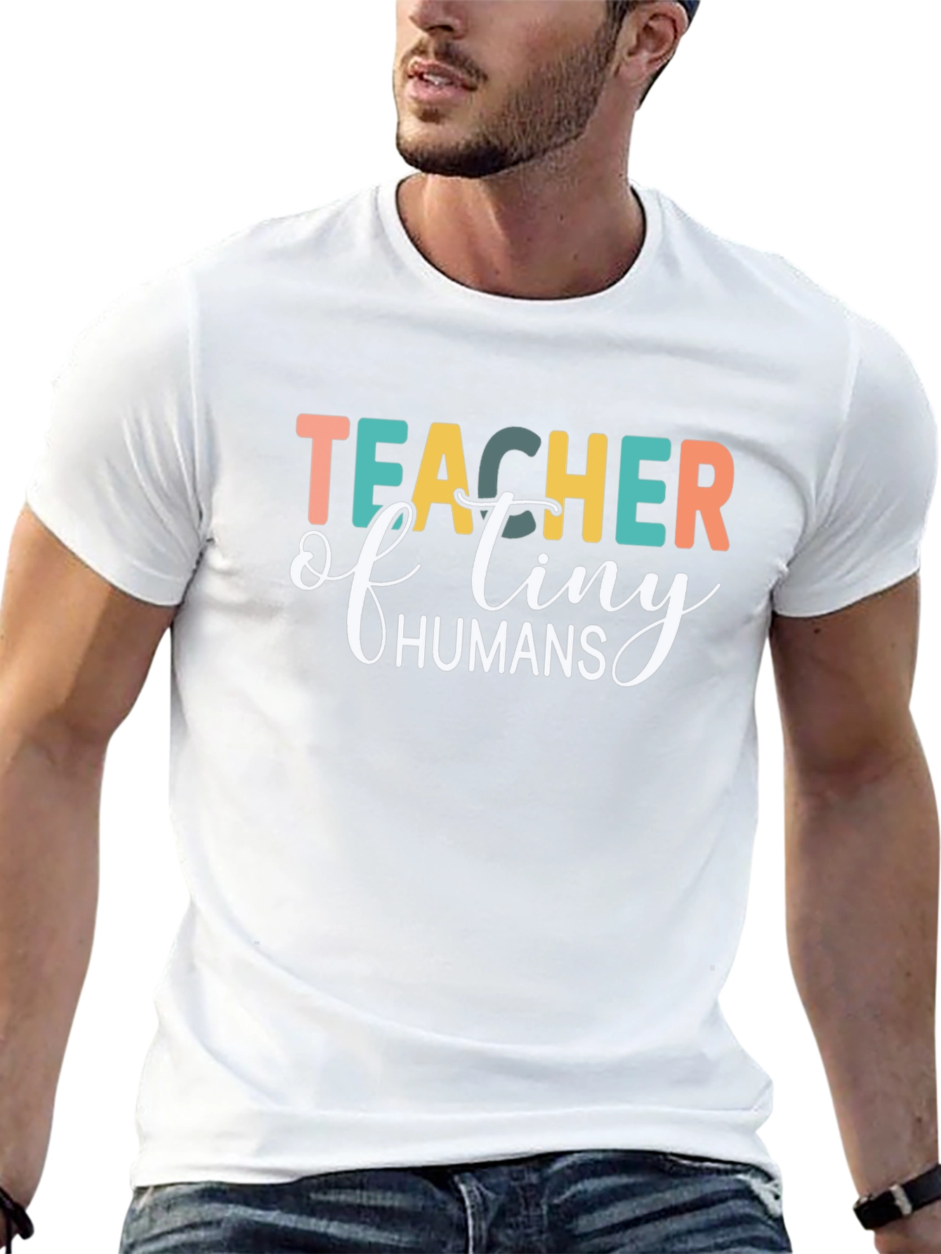Teacher of Tiny Humans Black T-Shirt