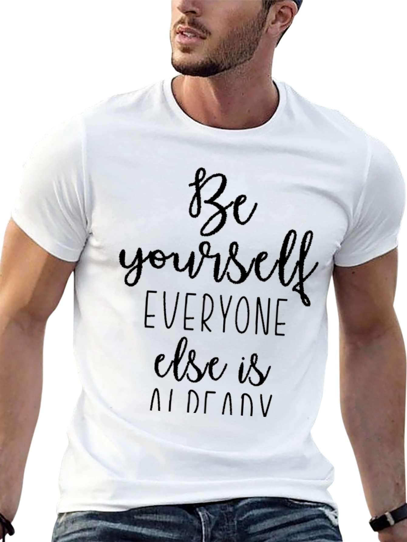 Be Yourself Black Graphic Tee