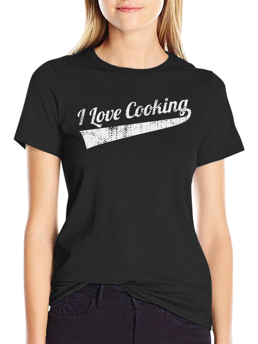 I Love Cooking T-Shirt Vintage Style Soft Cotton