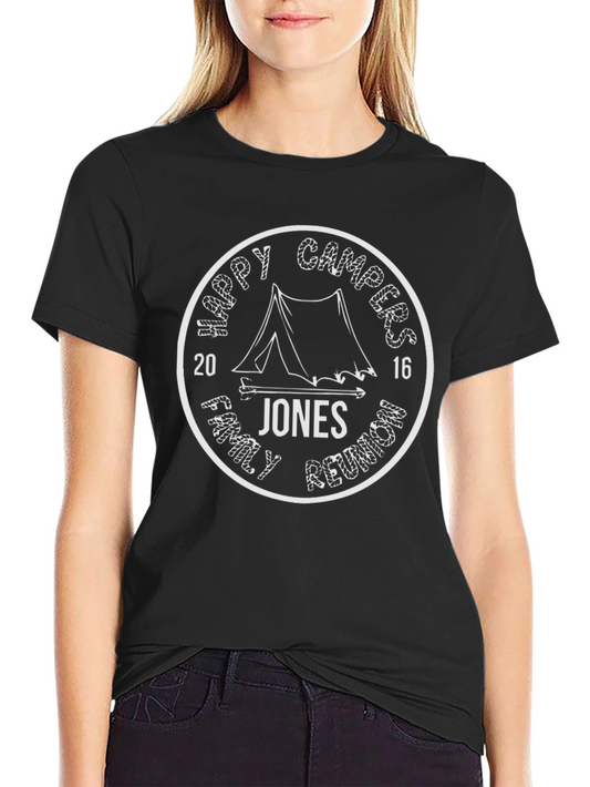 Happy Campers Family Reunion Black T-Shirt