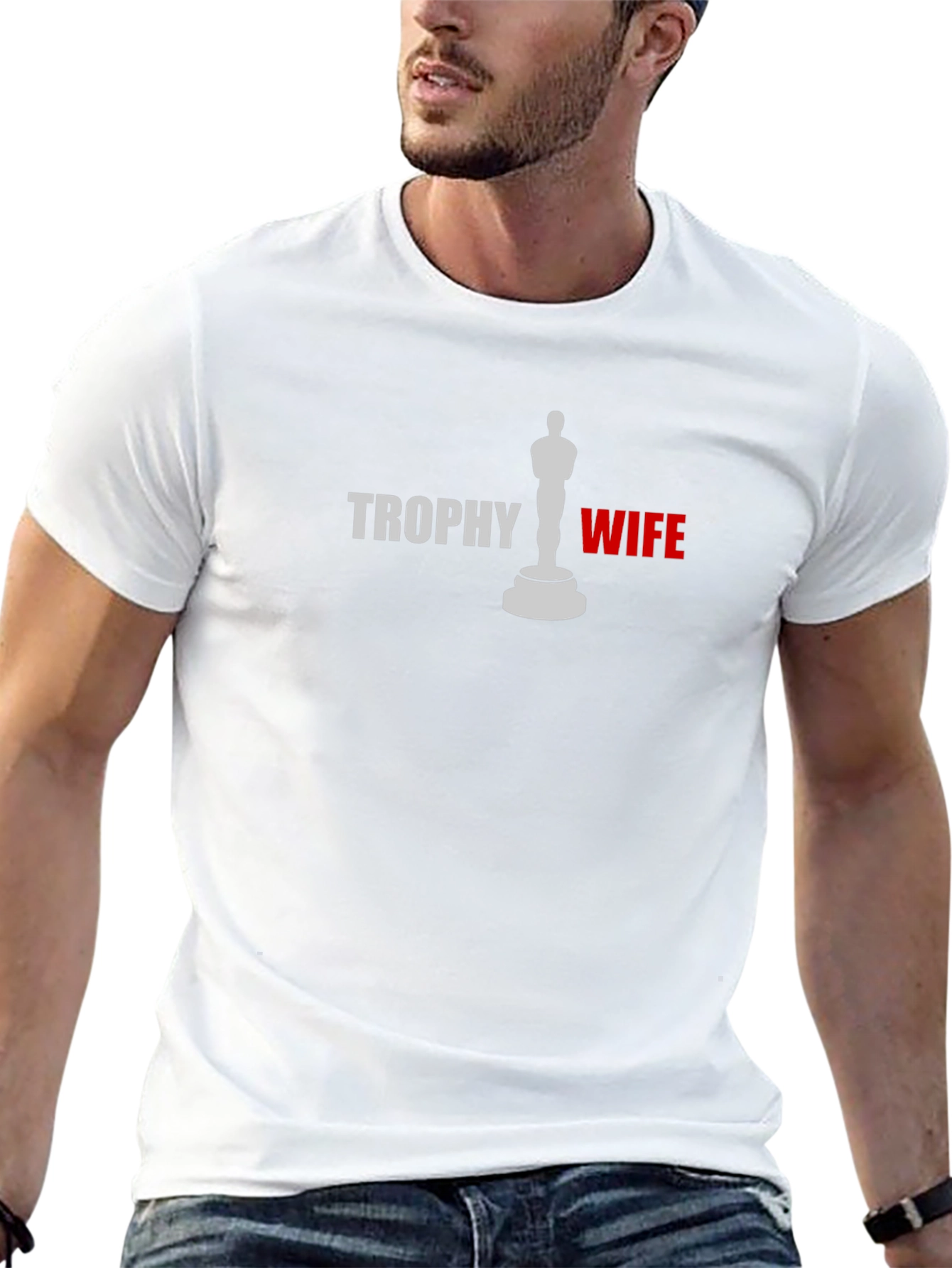 Trophy Wife Graphic Tee - Black Novelty T-Shirt