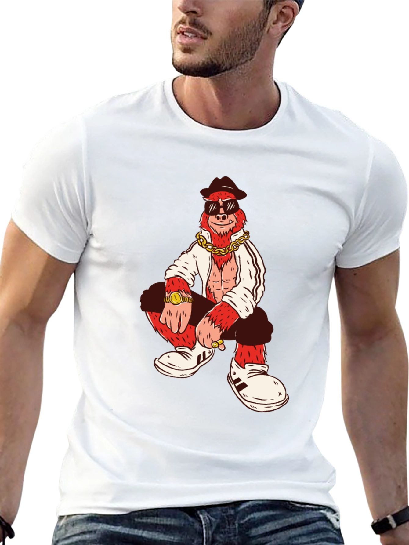 Gangster Gorilla T-Shirt - Cool Graphic Tee