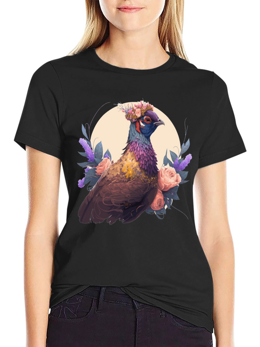Floral Pheasant Graphic Tee