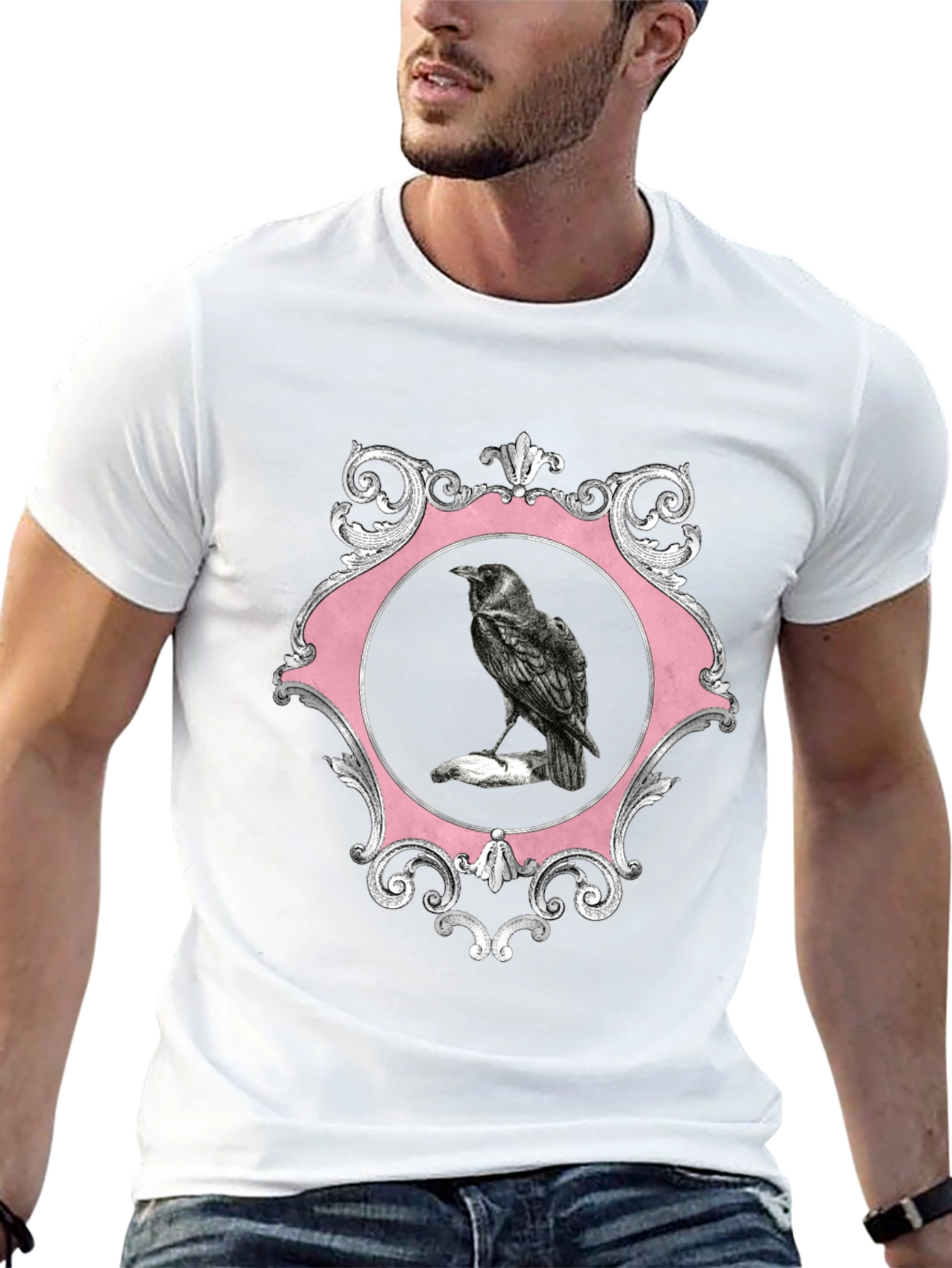 Raven Framed Graphic Tee - Mens Black T-Shirt