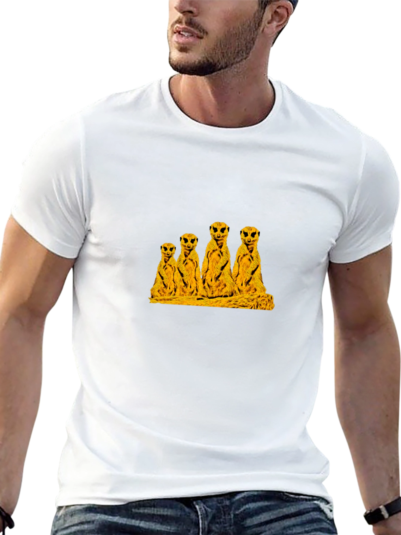 Meerkat Family Black T-Shirt