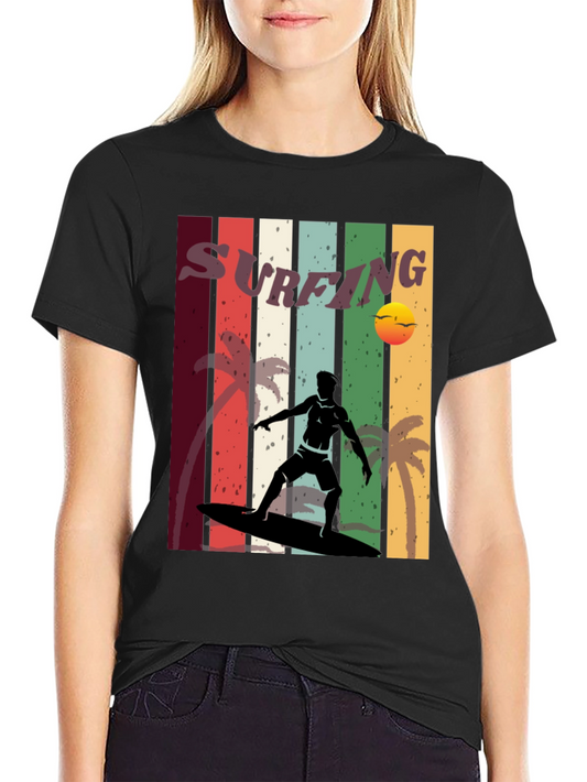 Surfing Retro Tee - Vintage Style Surfer T-Shirt