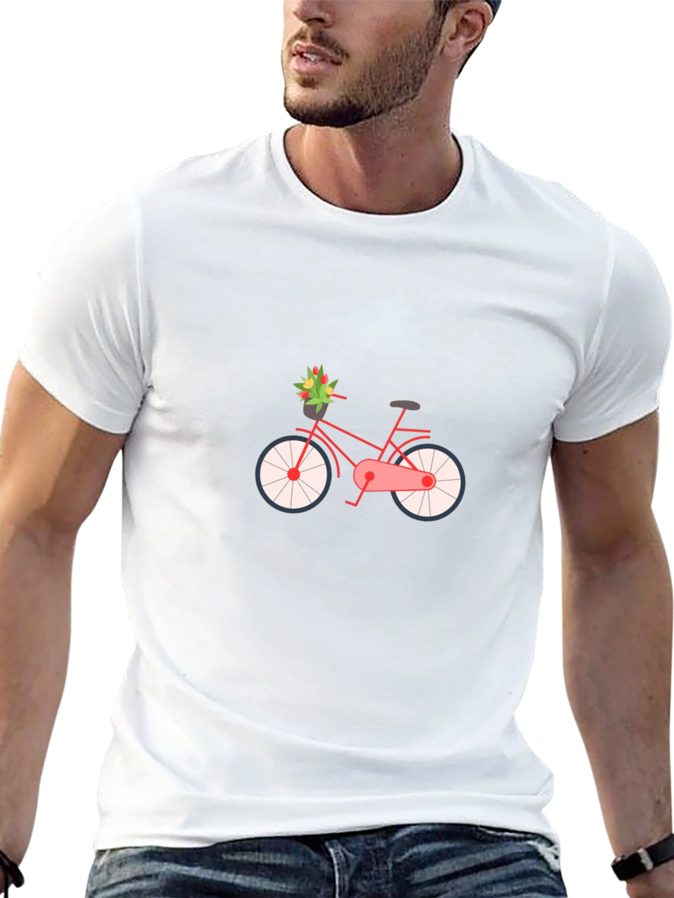 Stylish Bicycle Graphic Tee - Classic Comfort