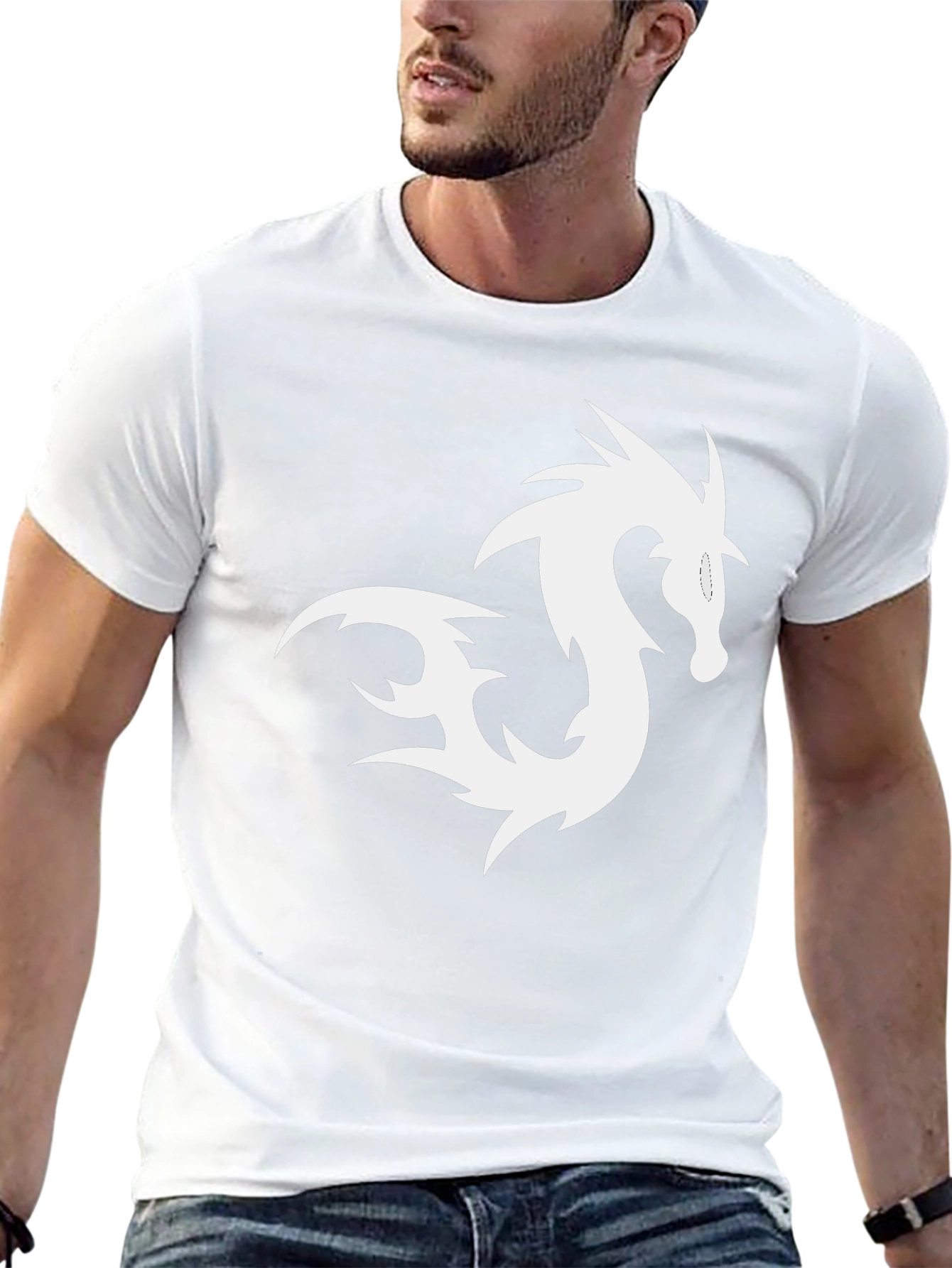 Dragon Graphic Tee - Black Cotton T-Shirt