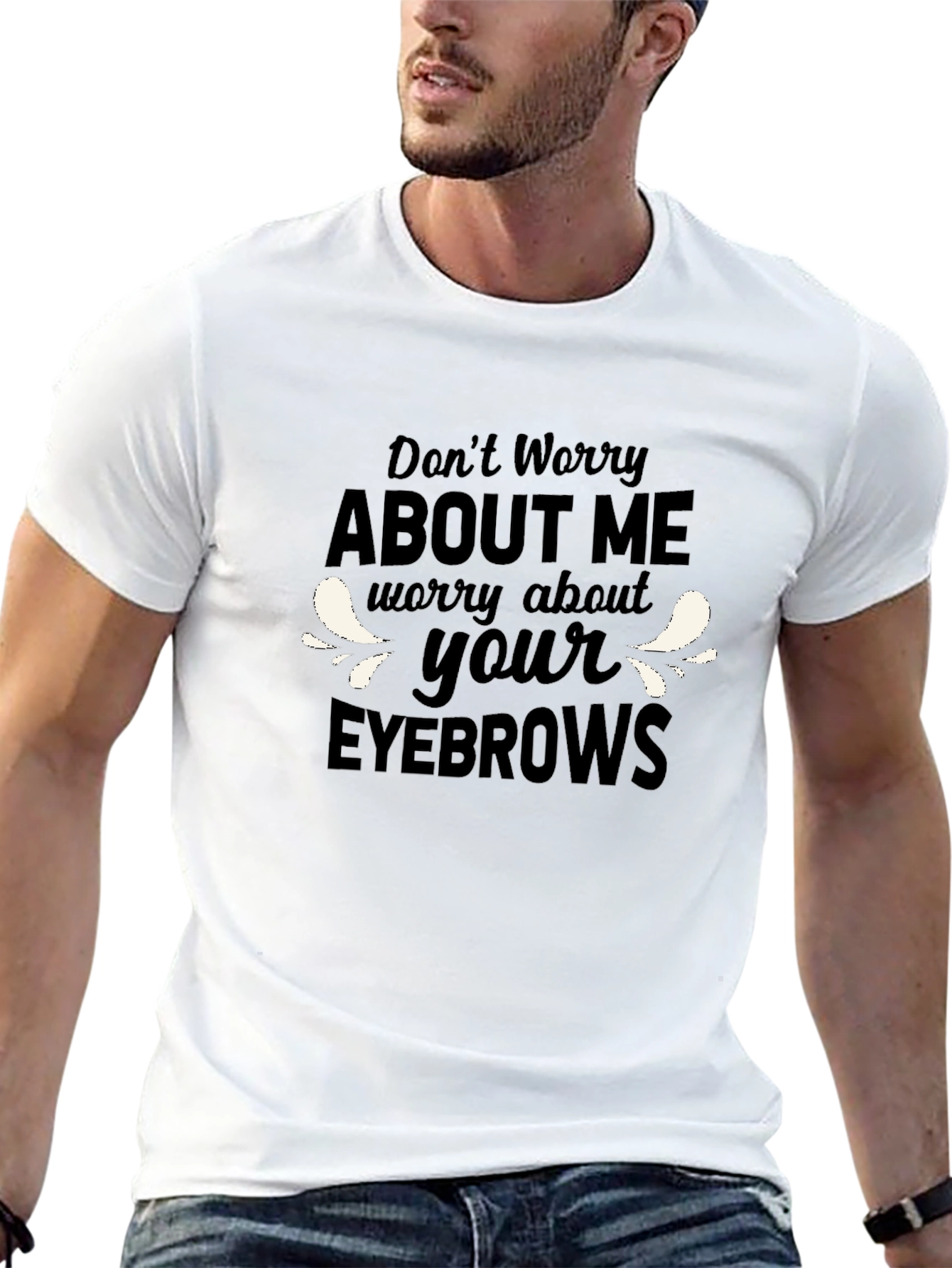 Funny Eyebrows Graphic T-Shirt