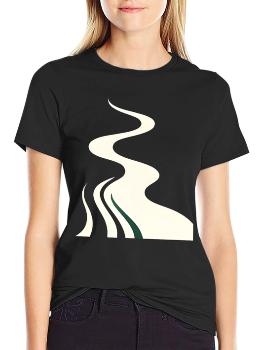 Abstract River Graphic T-Shirt - Stylish Casual Wear