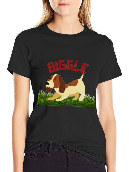 Biggle Dog Graphic Tee - Unisex Black T-Shirt