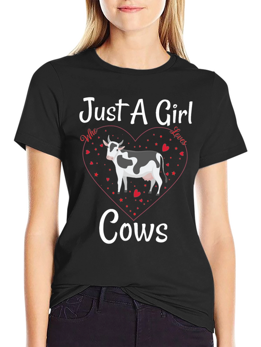 Just A Girl Who Loves Cows Graphic Tee