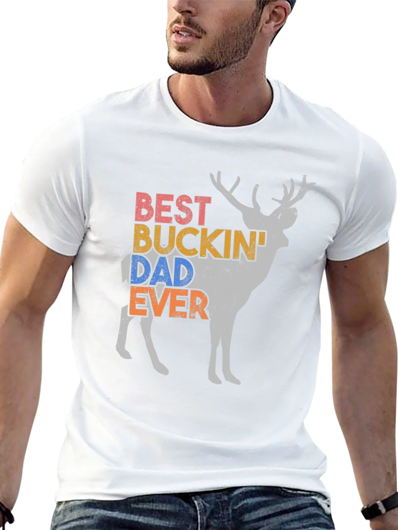 Best Buckin Dad Ever Deer Graphic Tee