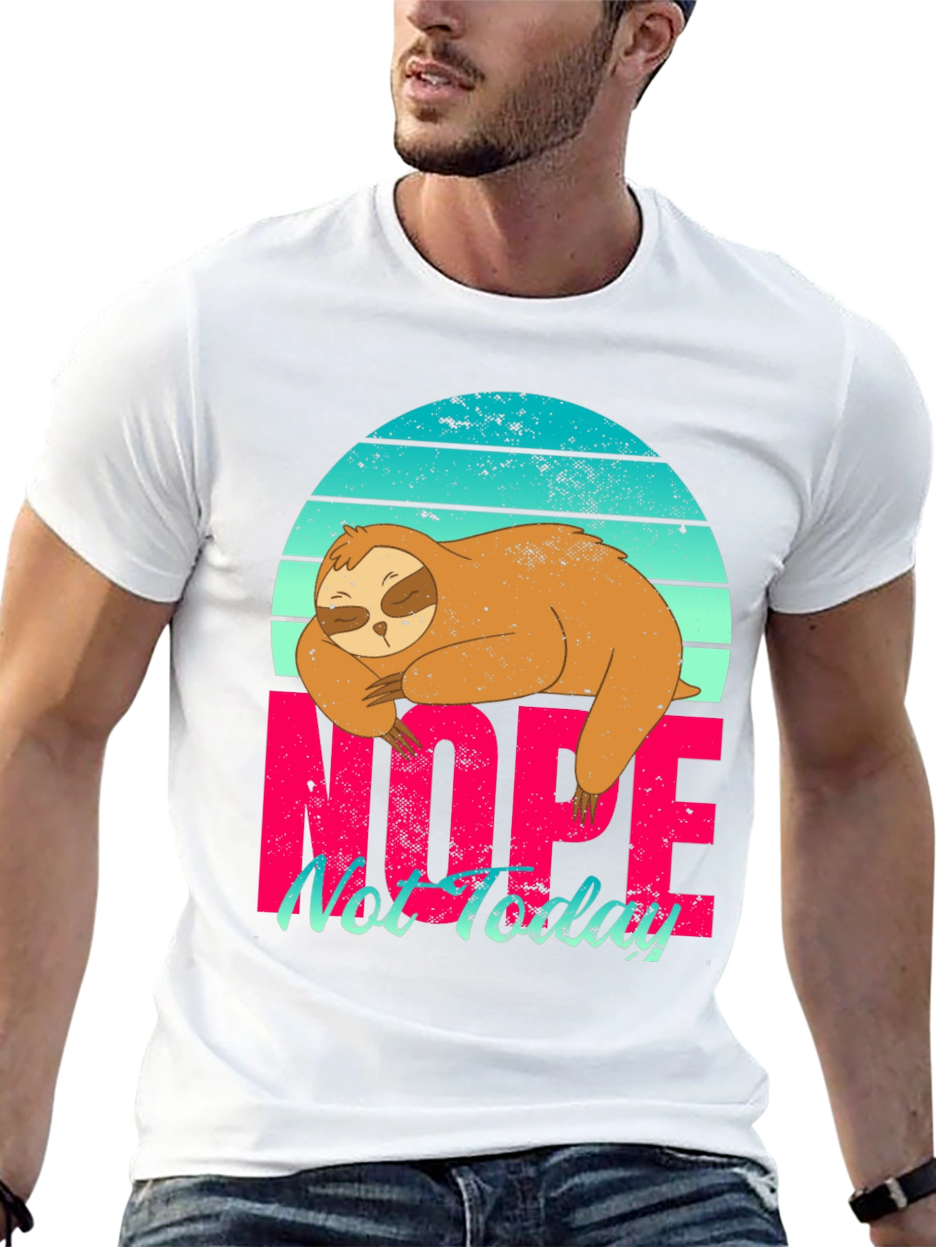 Nope Not Today Sloth Graphic Tee