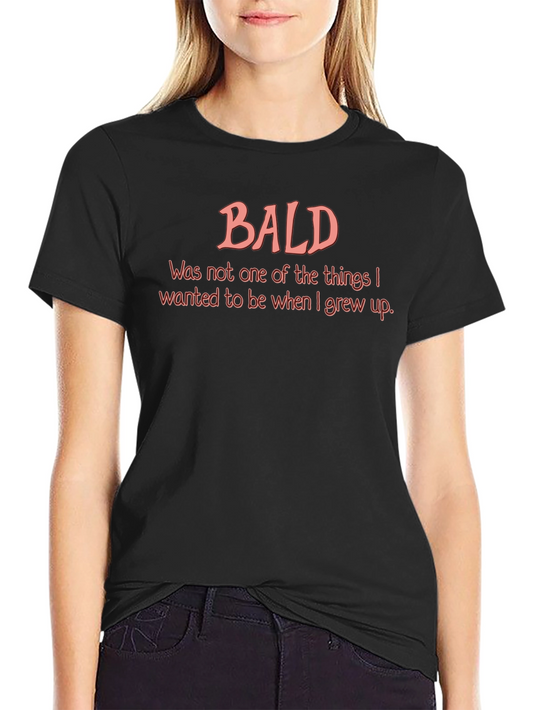 Humorous Bald T-Shirt - Mens Black Graphic Tee