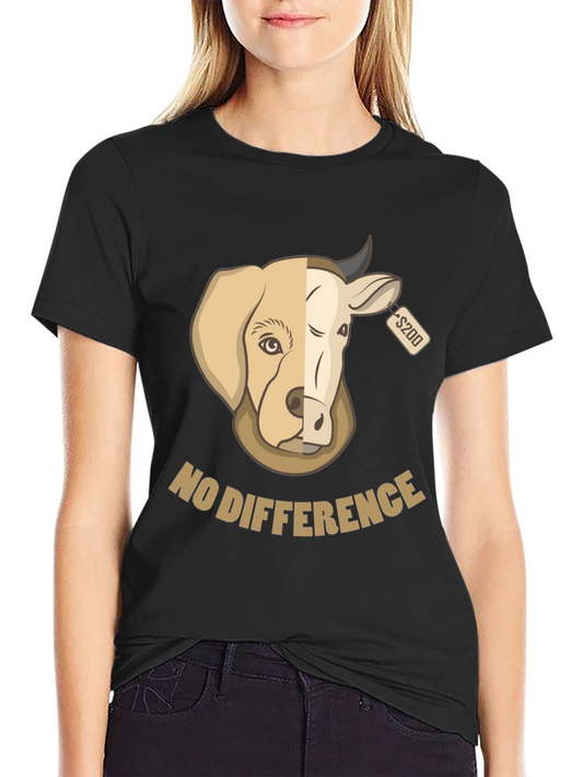 No Difference Tee: Dog Cow Graphic