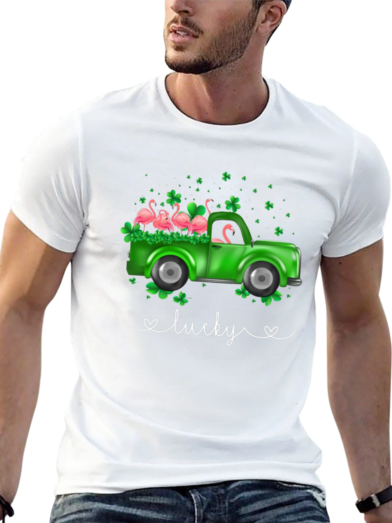 Lucky Flamingo Truck Graphic Tee