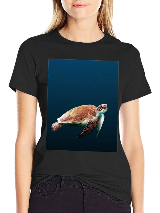 Sea Turtle Graphic Black T-Shirt