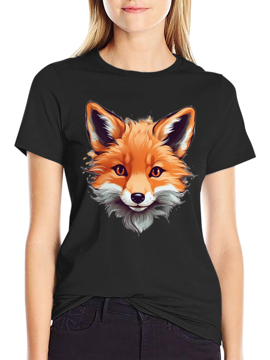 Fox Graphic Tee - Stylish Animal Print Shirt