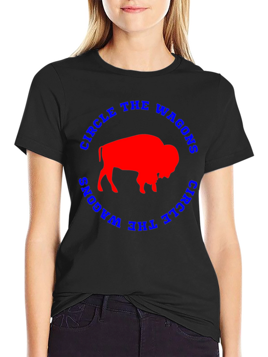 Circle The Wagons Buffalo Bison Graphic Tee