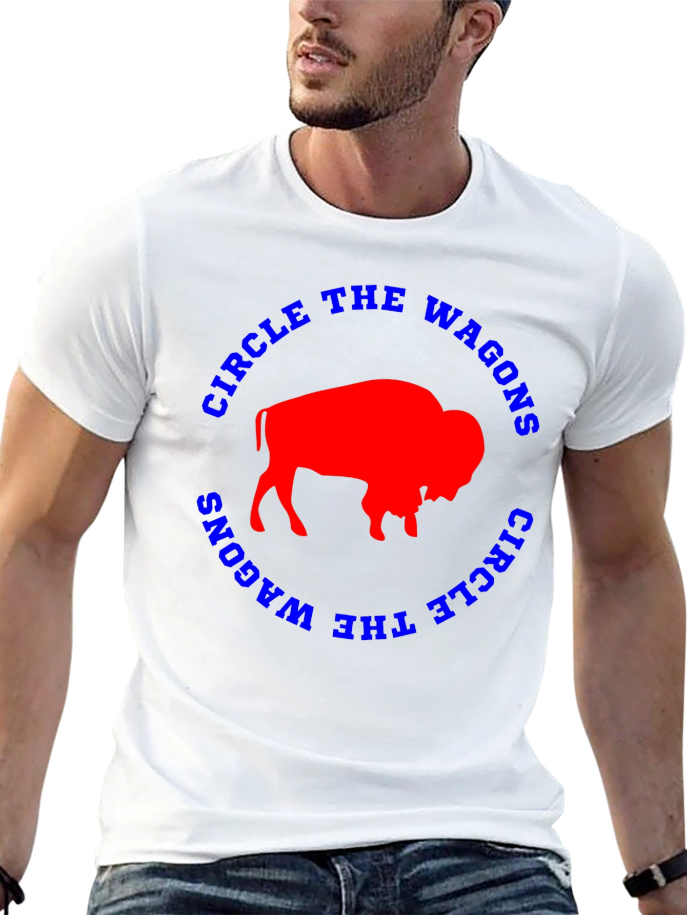 Circle The Wagons Buffalo Bison Graphic Tee