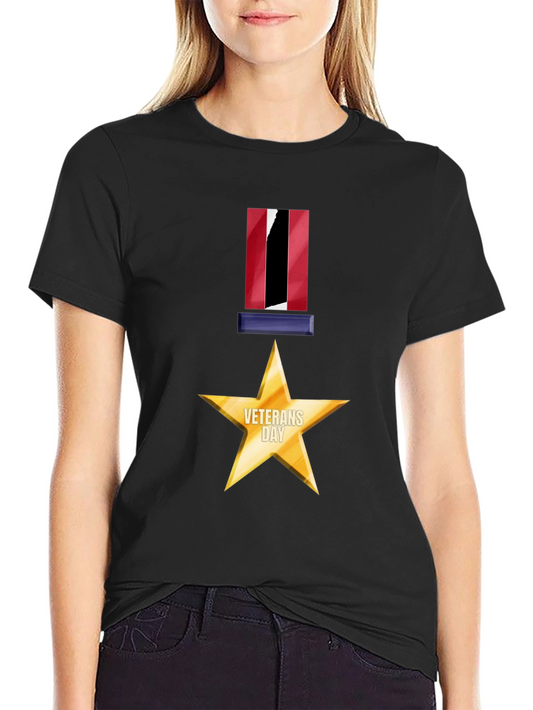 Veterans Day Star Medal Graphic Tee