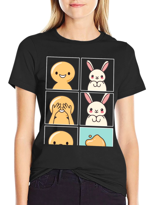 Peek-a-Boo Bunny Graphic Tee - Comfy Cotton