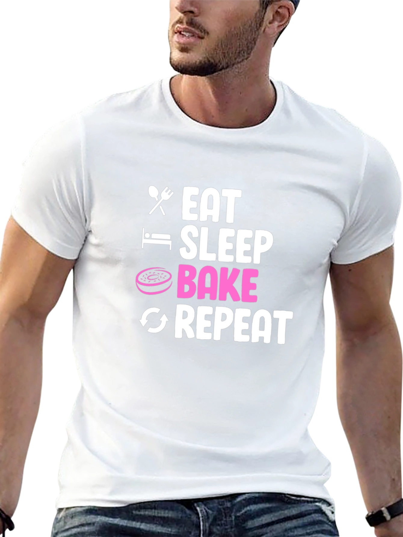 Eat Sleep Bake Repeat T-Shirt - Baker Gift