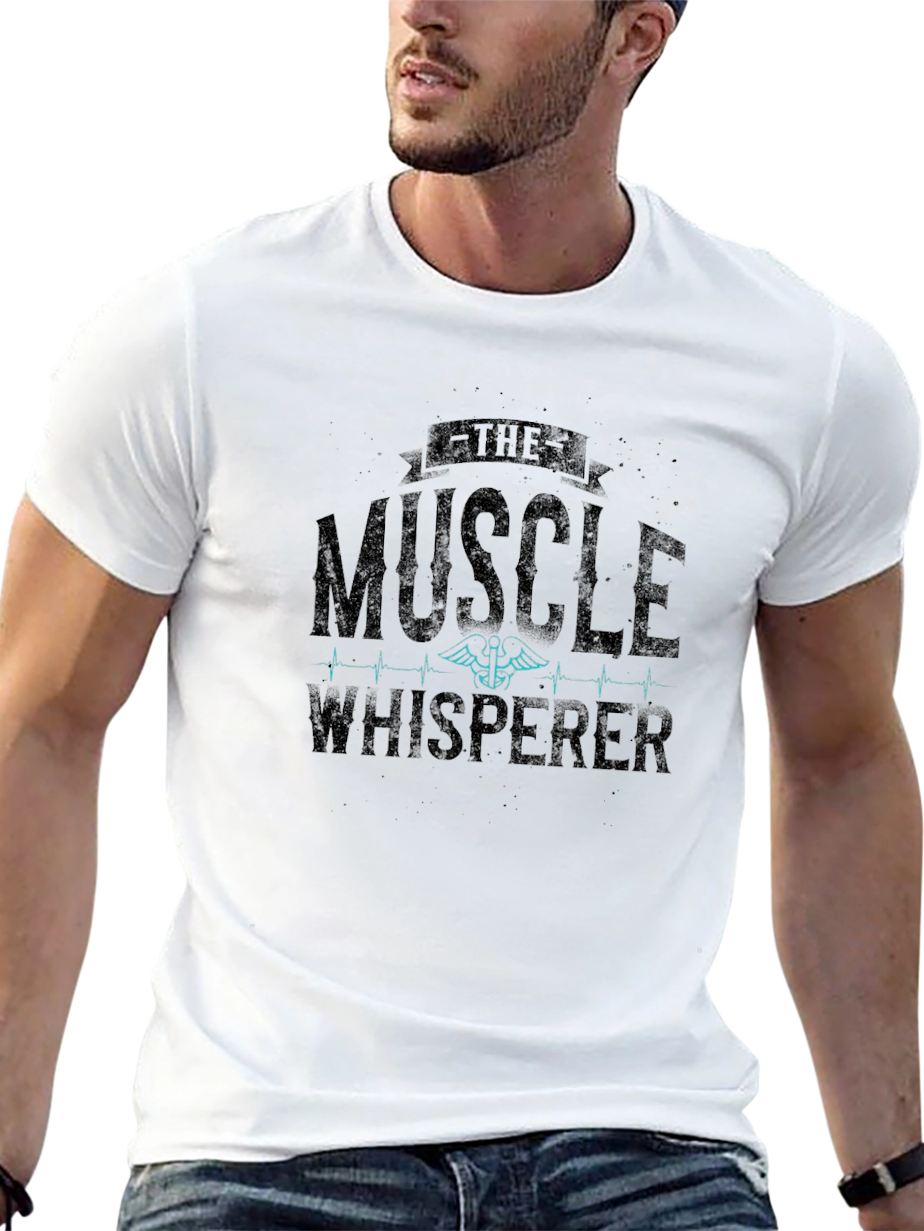 Muscle Whisperer Black Graphic T-Shirt