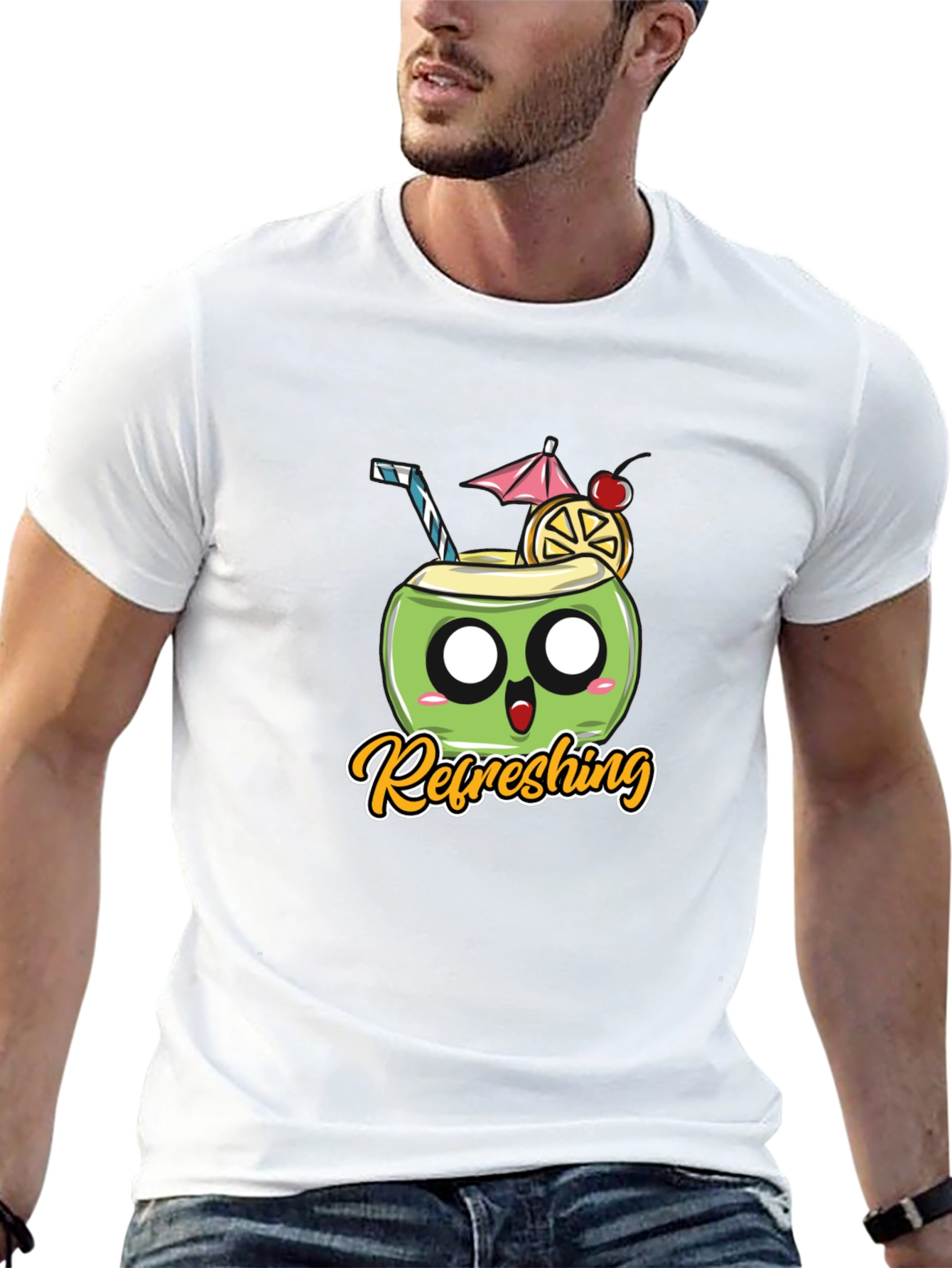 Refreshing Coconut Black T-Shirt