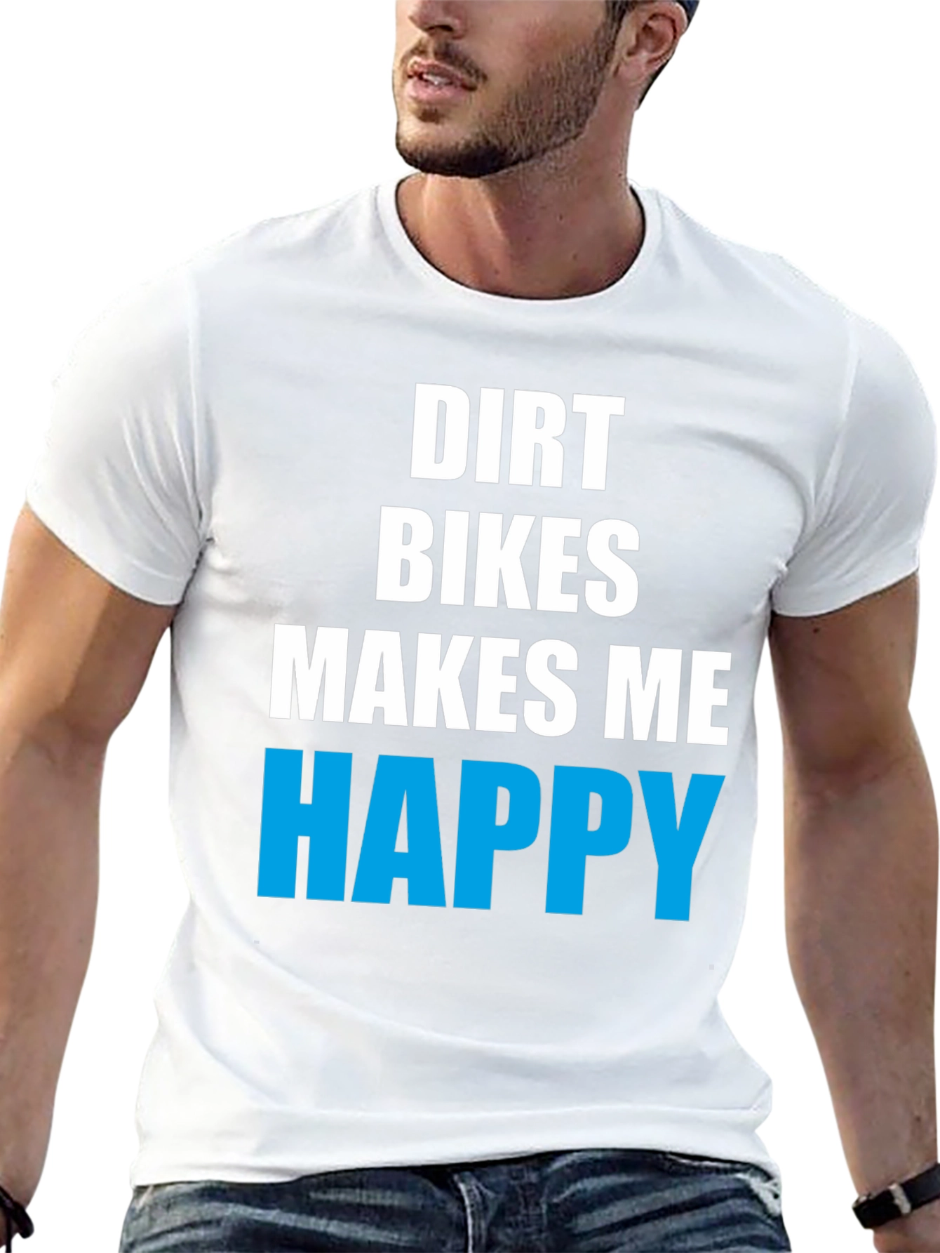 Dirt Bikes Make Me Happy Graphic Tee