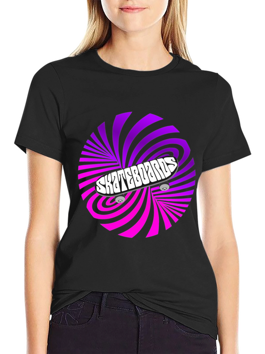 Skateboards Graphic T-Shirt - Retro Swirl Design