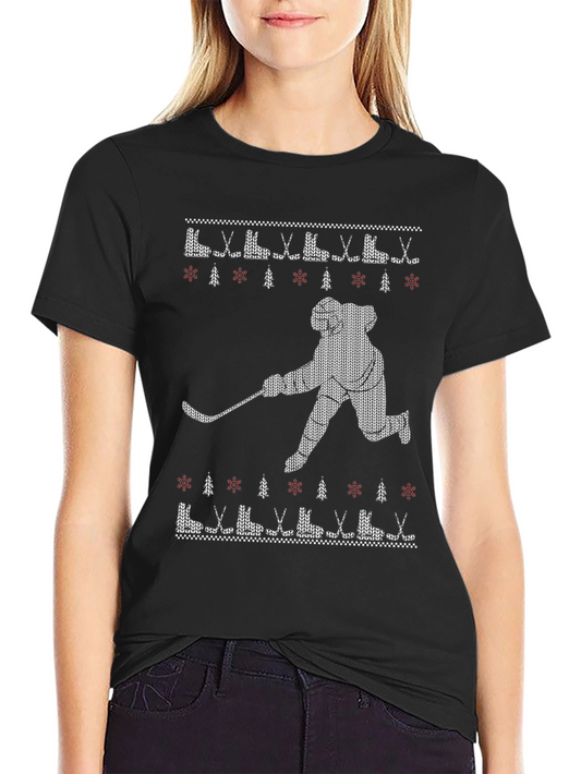 Hockey Ugly Christmas Sweater T-Shirt