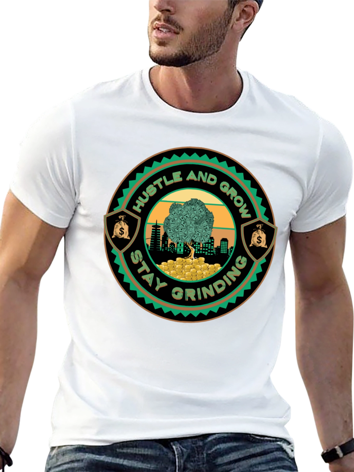 Hustle & Grow Graphic Tee - Stay Grinding!