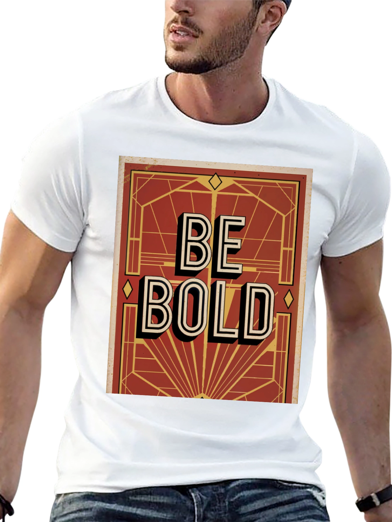 Be Bold Graphic Print Mens T-Shirt
