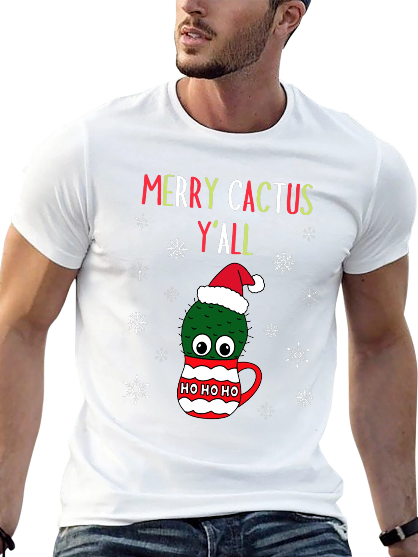 Merry Cactus Yall Christmas T-Shirt