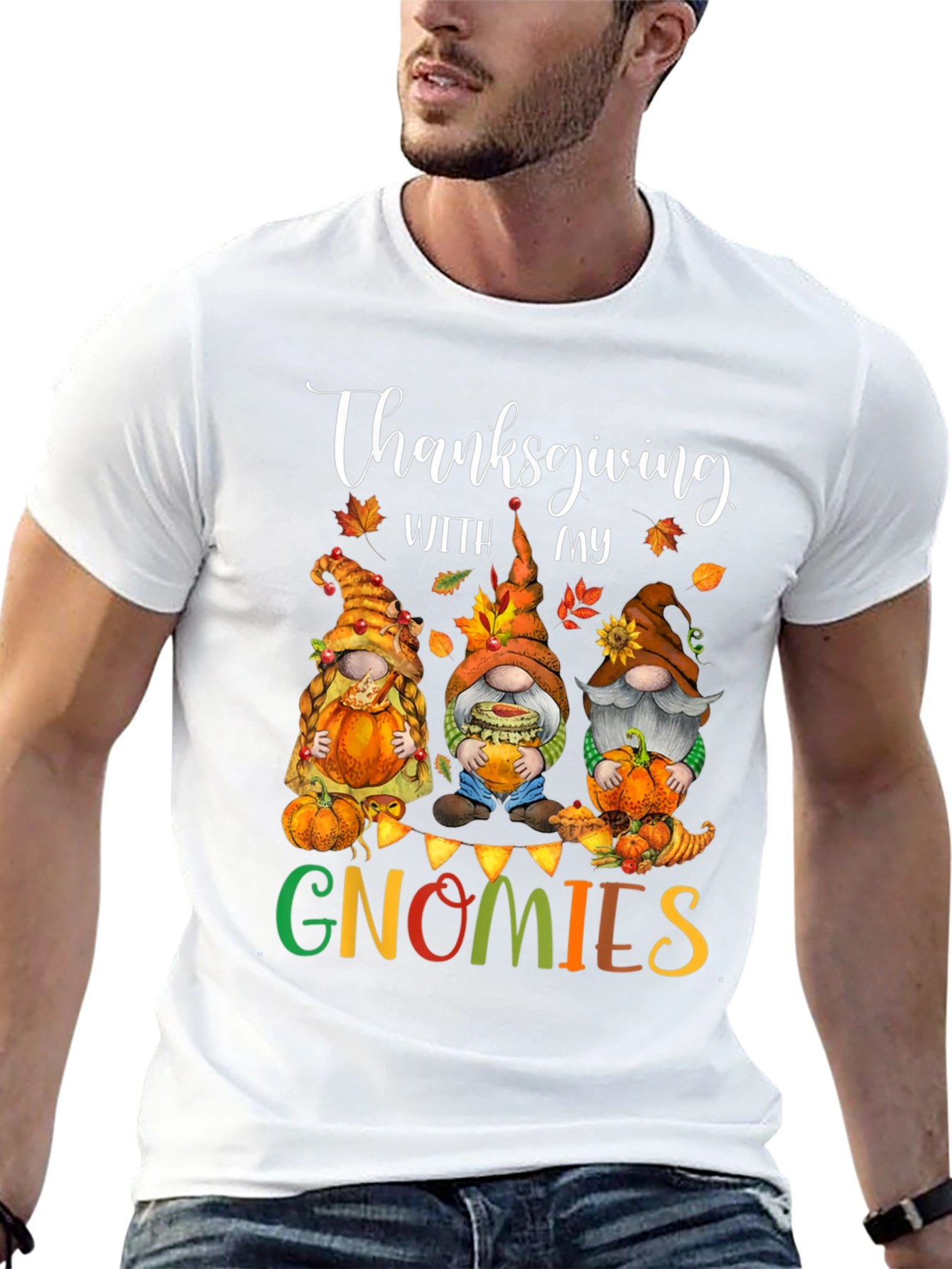 Thanksgiving Gnomies T-Shirt - Festive Holiday Tee