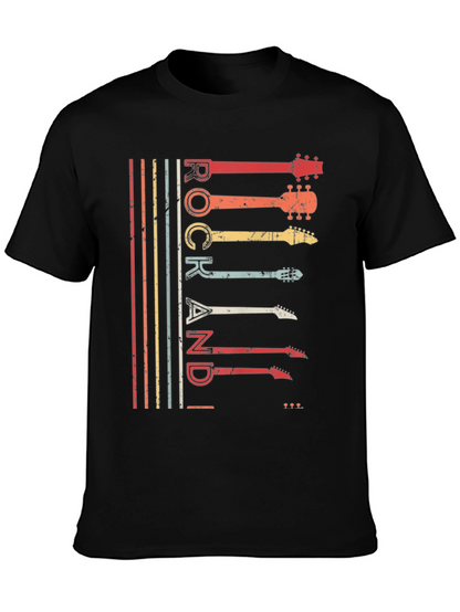 Retro Rock and Roll Guitar T-Shirt