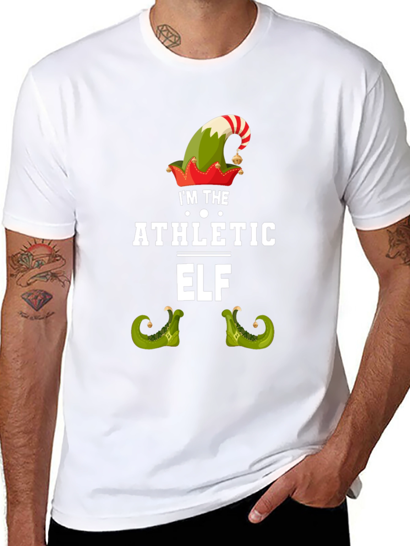 Athletic Elf Christmas T-Shirt
