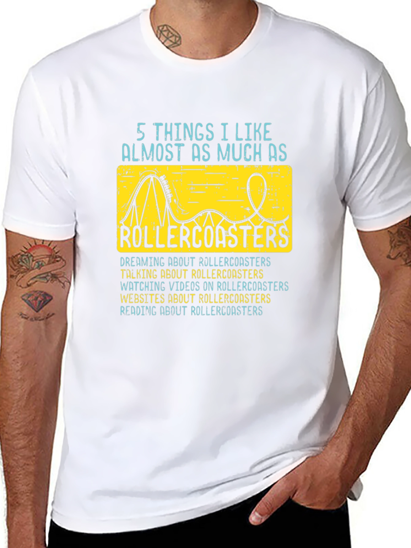 Rollercoaster Lover T-Shirt - 5 Things I Like