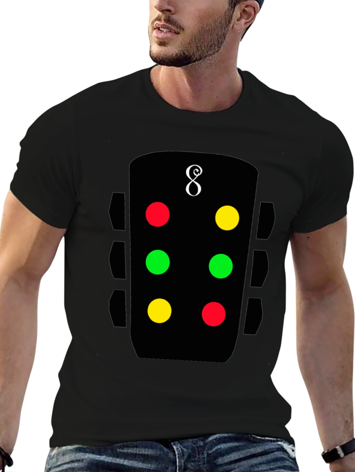 8-Ball Inspired Graphic Tee - Funky & Stylish