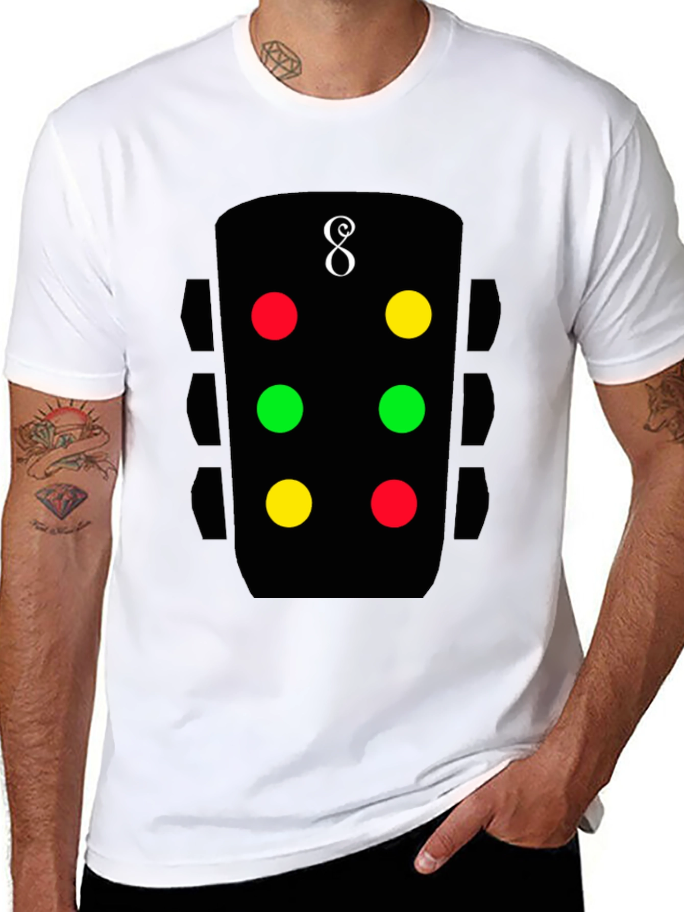 8-Ball Inspired Graphic Tee - Funky & Stylish