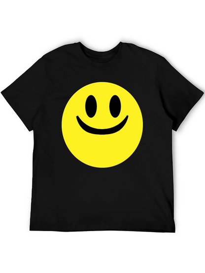 Smiley Face Graphic Black T-Shirt