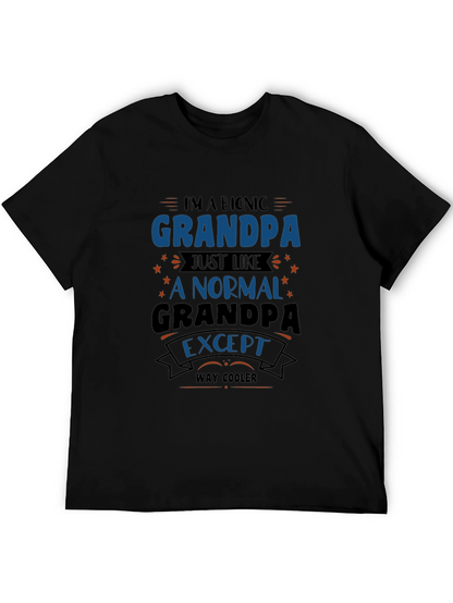 Bionic Grandpa T-Shirt - Way Cooler Grandfather Tee