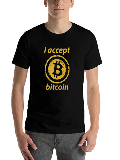 I Accept Bitcoin T-Shirt - Crypto Currency Tee